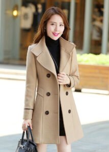 may áo khoác dáng dài
