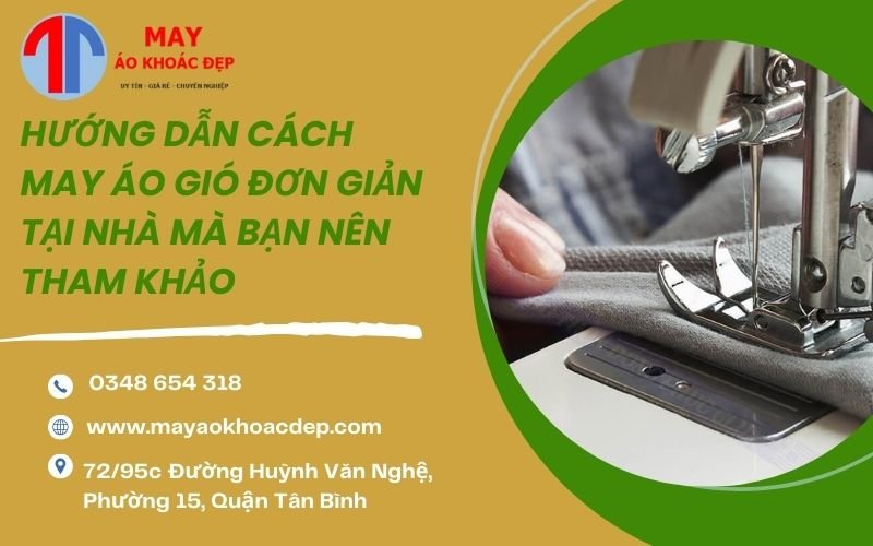 may áo gió đơn giản