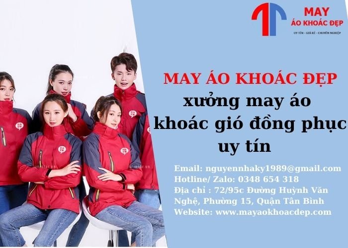 may áo khoác gió đồng phục