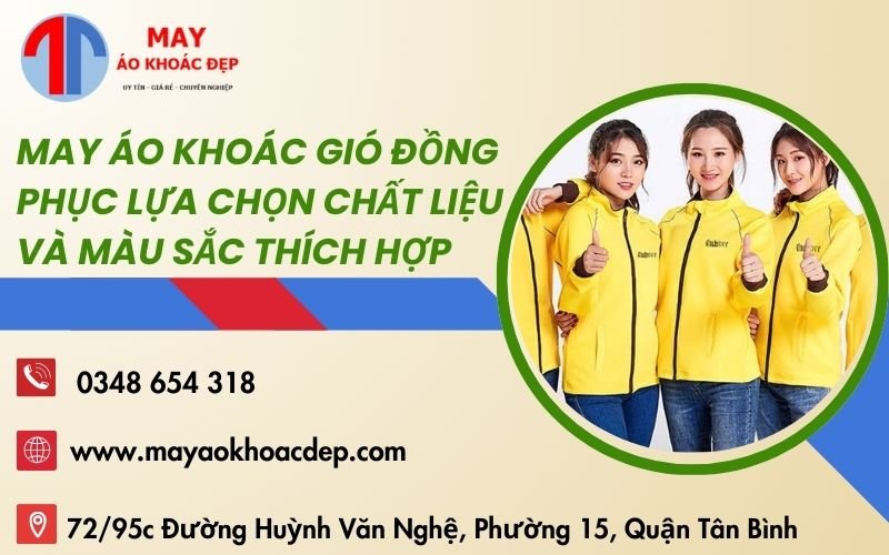 may áo khoác gió đồng phục