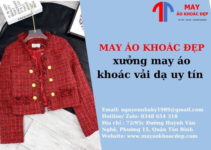 may áo khoác vải dạ