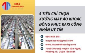 xưởng may áo khoác đồng phục kaki công nhân