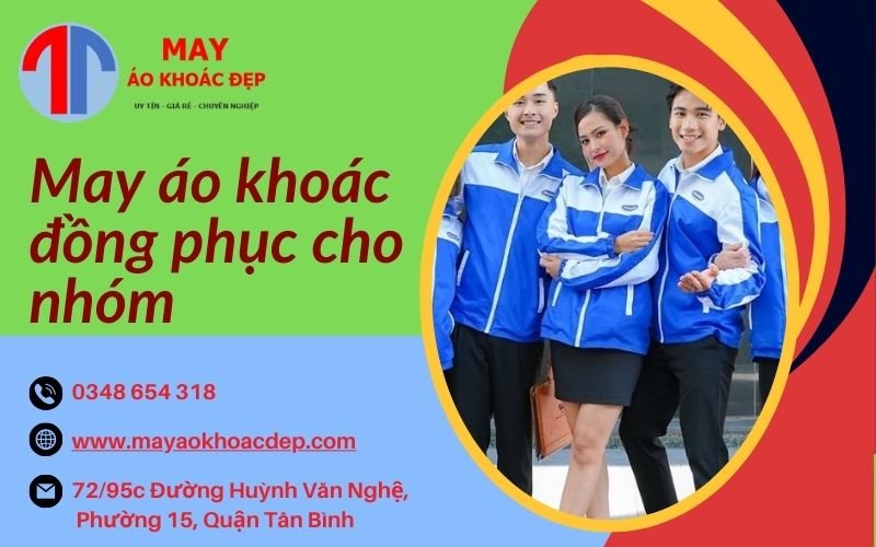 may áo khoác đồng phục cho nhóm