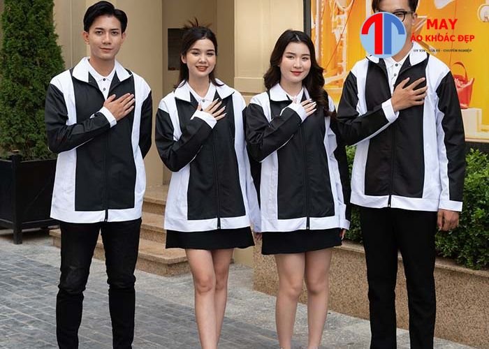 may áo khoác đồng phục cho trường học