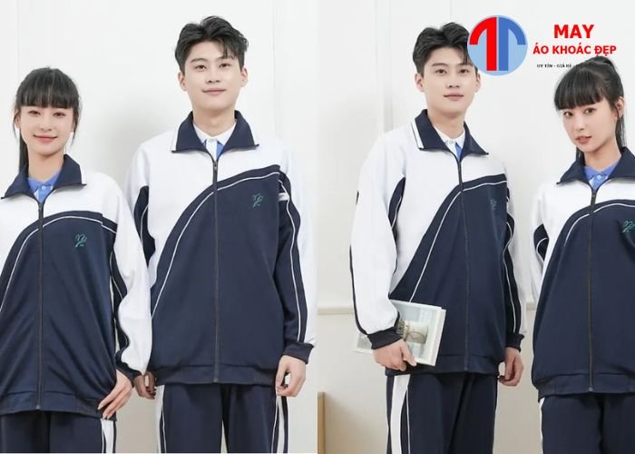may áo khoác đồng phục cho trường học