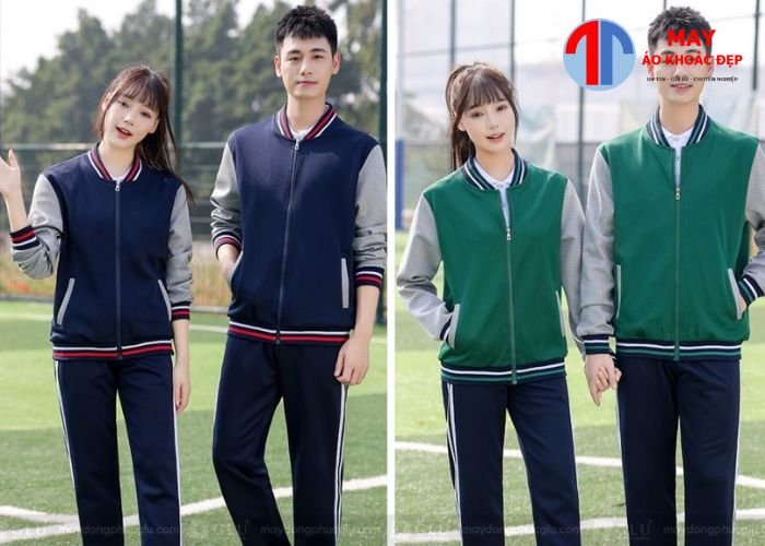 may áo khoác đồng phục giữ ấm