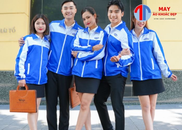 may áo khoác đồng phục theo yêu cầu