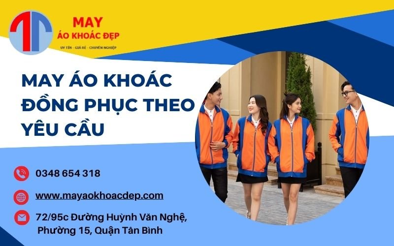 may áo khoác đồng phục theo yêu cầu