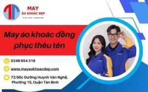 may áo khoác đồng phục thêu tên