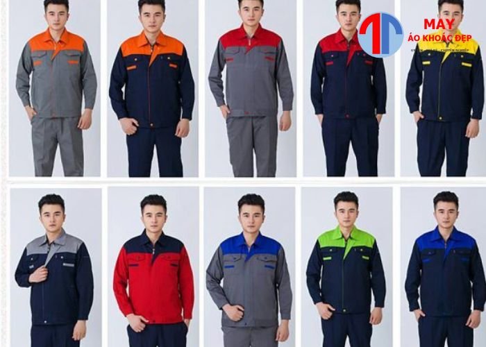 may áo khoác đồng phục cho công nhân