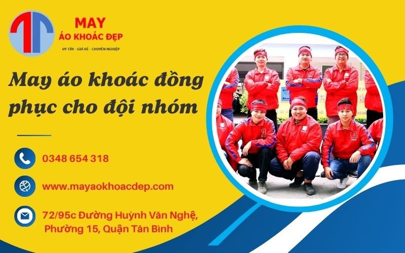 may áo khoác đồng phục cho đội nhóm