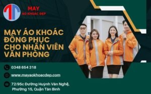 may áo khoác đồng phục cho nhân viên văn phòng