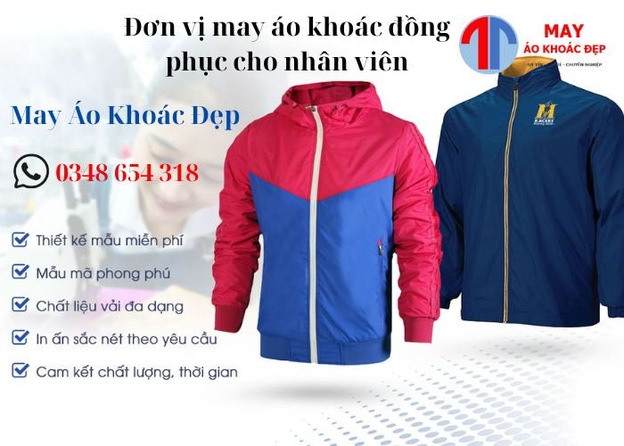 may áo khoác đồng phục cho nhân viên văn phòng