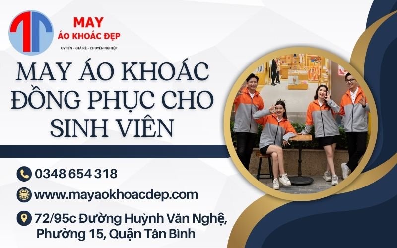 may áo khoác đồng phục cho sinh viên