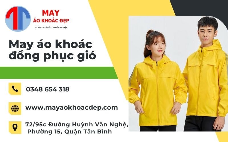 may áo khoác đồng phục gió