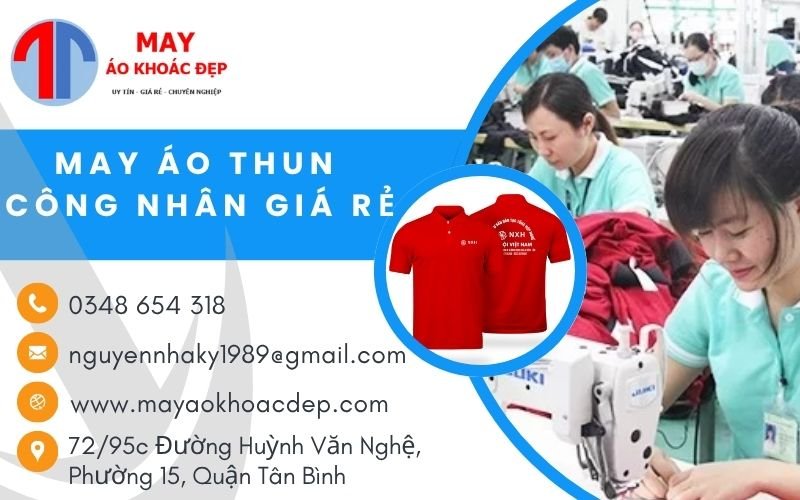 may áo thun công nhân giá rẻ