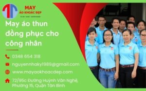 may áo thun đồng phục cho công nhân