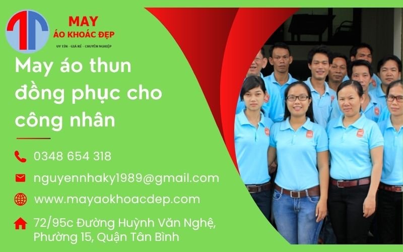 may áo thun đồng phục cho công nhân