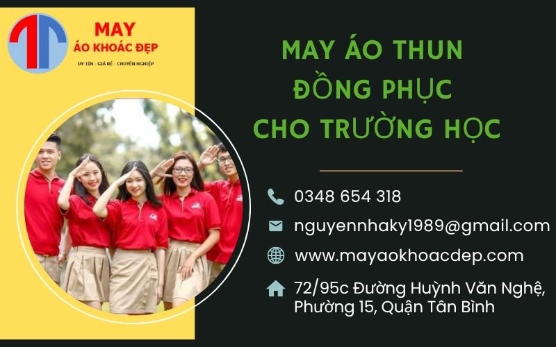 may áo thun đồng phục cho trường học
