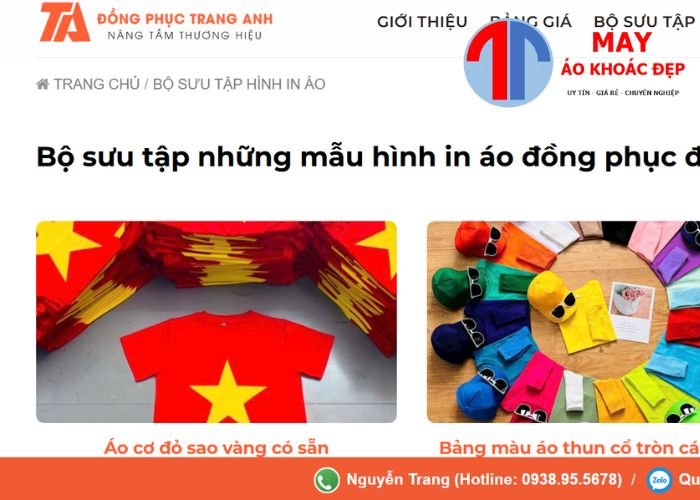 may và in áo đồng phục