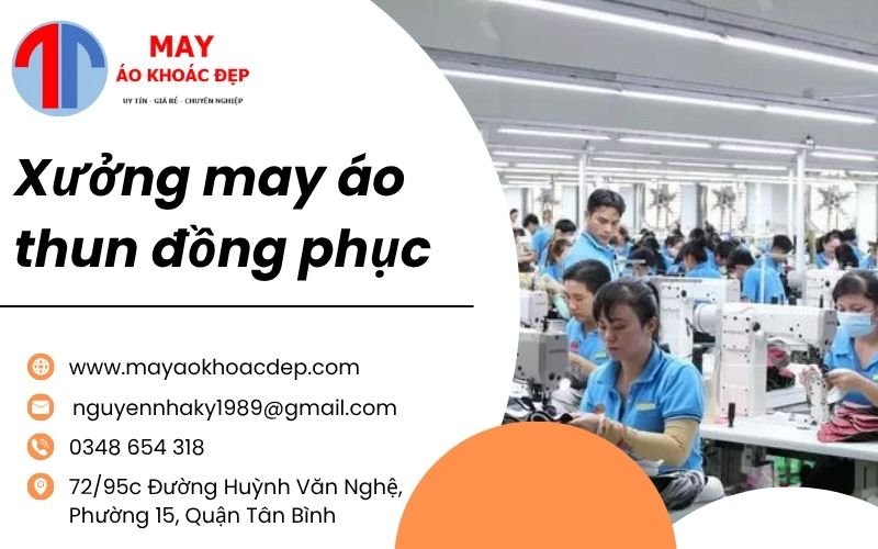 xưởng may áo thun đồng phục