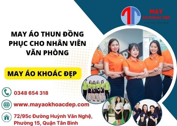 may áo thun đồng phục cho nhân viên văn phòng