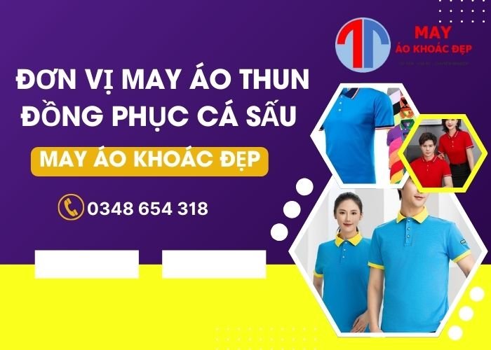 may áo thun đồng phục cá sấu