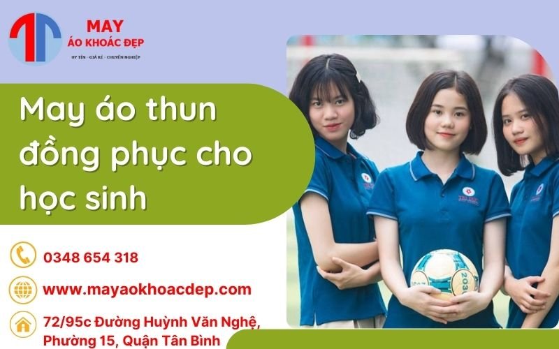 may áo thun đồng phục cho học sinh