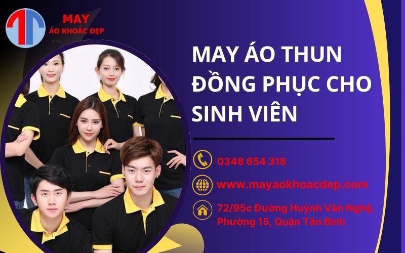 may áo thun đồng phục cho sinh viên