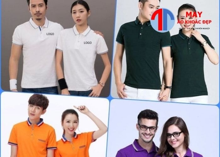 may áo thun đồng phục cotton