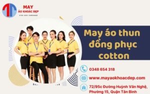 may áo thun đồng phục cotton