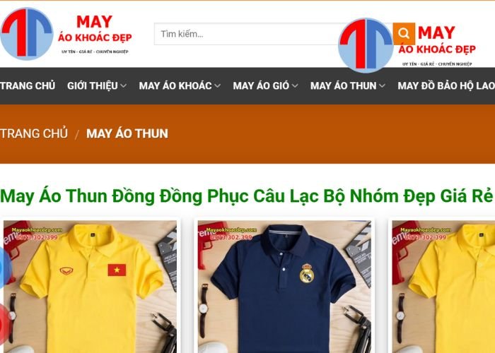 xưởng may áo thun đẹp