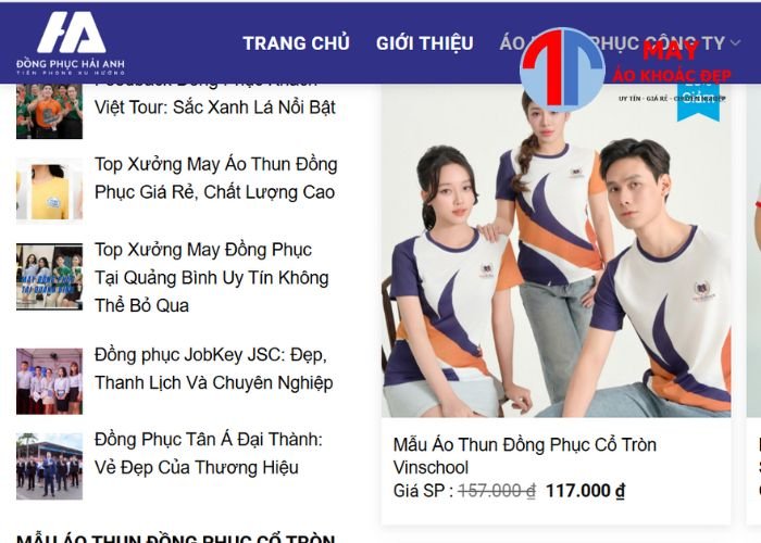 xưởng may áo thun đẹp