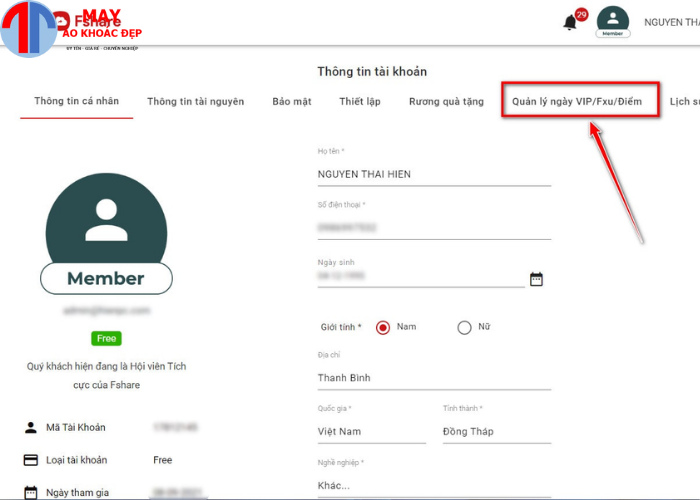 Hướng dẫn nhận acc VIP Fshare miễn phí an toàn
