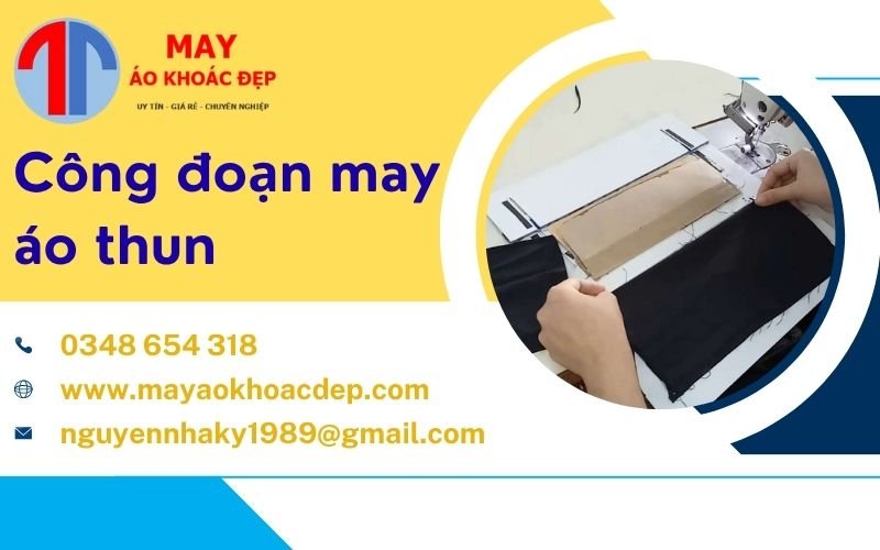 công đoạn may áo thun