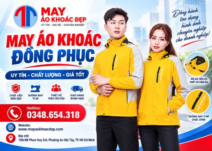 May áo khoác đồng phục