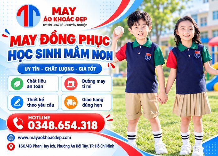 May đồng phục học sinh mầm non